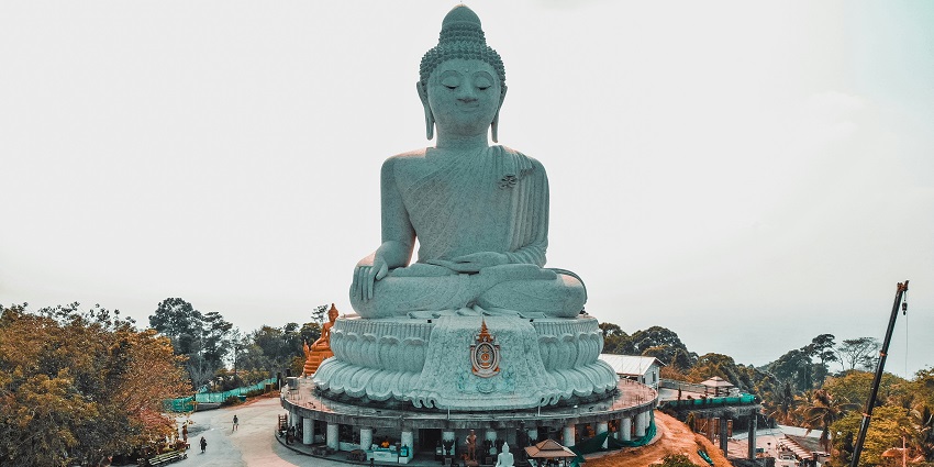 The Big Buddha Statue at the hilltop in Puhket, Thailand, is one of the top places to visit in Thailand in January.