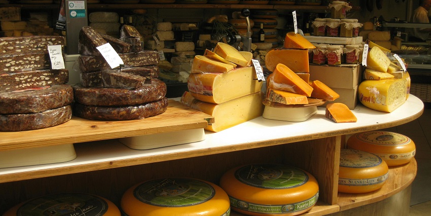 Things to buy in the Netherlands include wheels or wedges of traditional Dutch cheese such as Gouda or Edam.