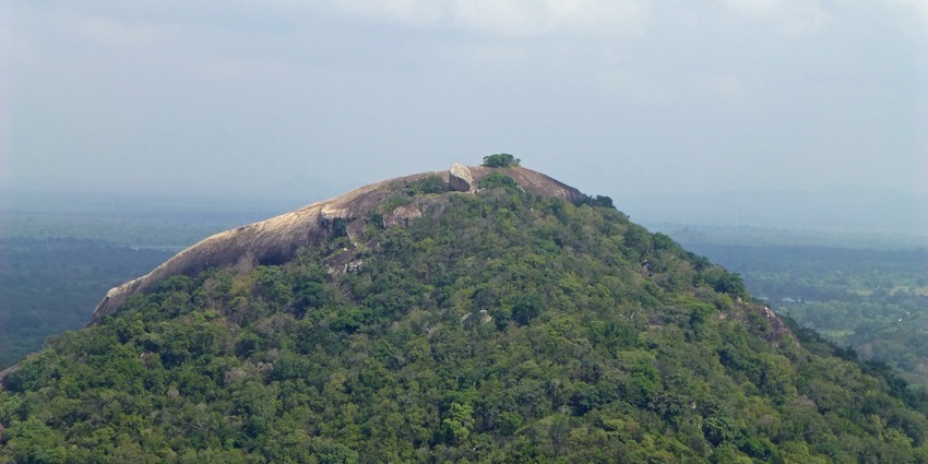 Pidurangala Rock, a must-visit historical places in Dambulla for tourists.