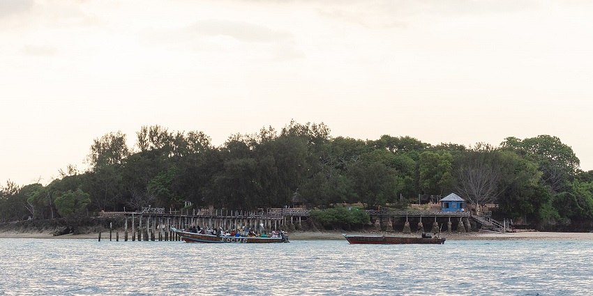 A small island near Zanzibar is known for giant tortoises and the ruins of a historic prison.