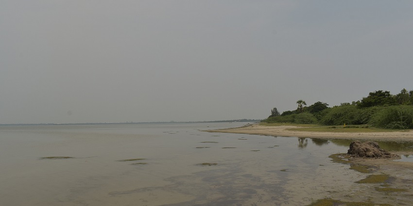 Quiet freshwater lake surrounded by trees, ideal for evening strolls and scenic relaxation.