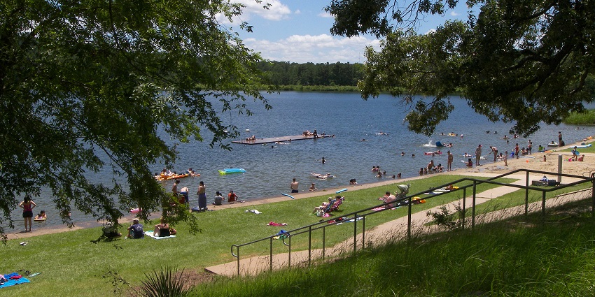 On the list of things to do in Dunn, NC, enjoy picnics and swimming at Tyler Park.