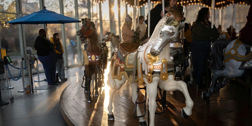 Riding the vintage Jane’s Carousel is one of the best things to do in Dumbo, NY.