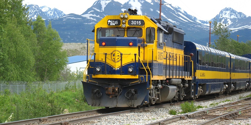 Things to do in Alaska include riding the Alaska Railroad, traversing scenic landscapes from Anchorage to Fairbanks in comfort.