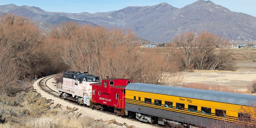 Things to do in Salt Lake City in December include riding on a festive holiday train ride.