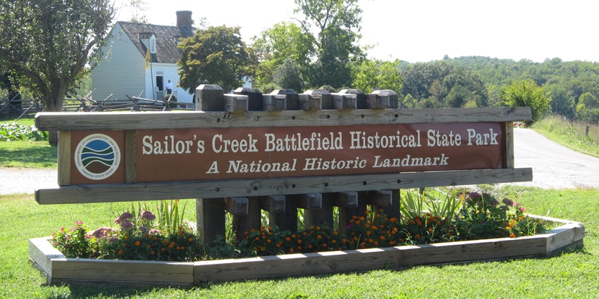 Wooded battlefield and trails at Sailor’s Creek, offering a quiet historical place to visit in Virginia.