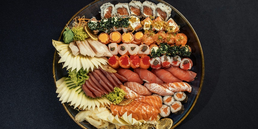 An elegant assorted sushi platter is perfect for food lovers exploring unique things to do in Nashville.