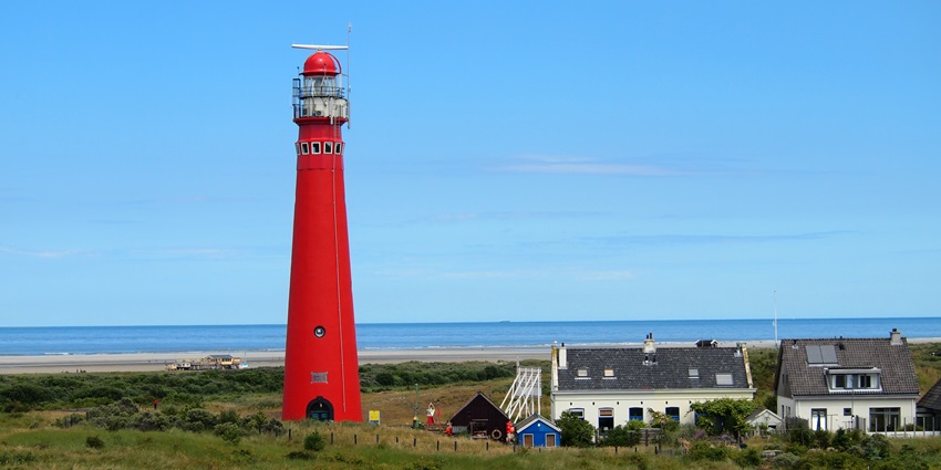 Lighthouse on the Schiermonnikoog’s Island, one of the scenic islands in the Netherlands.