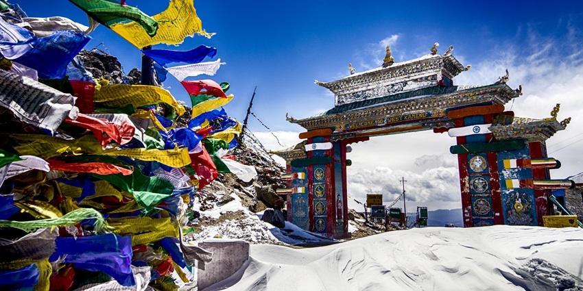 Snow-covered Sela Pass is one of the best places to visit in Tawang in December.
