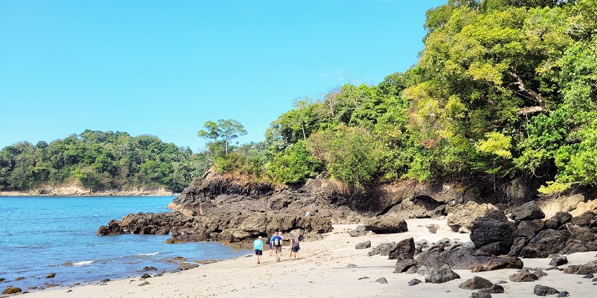 A beach in Manuel Antonio National Park , one of many wild things to do in Costa Rica.