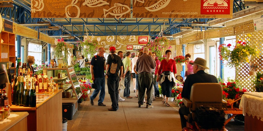 A must-visit market in Quebec City where local farmers and artisans showcase regional goods.