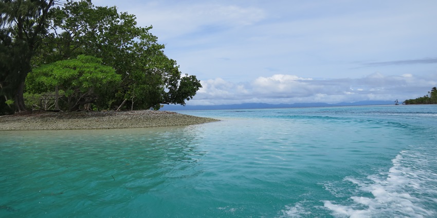 Coral reefs and marine life in the clear waters around Sisters' Islands Marine Park.