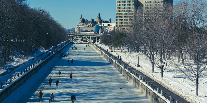 Things to do in Ottawa include gliding along the largest naturally frozen skating rink.
