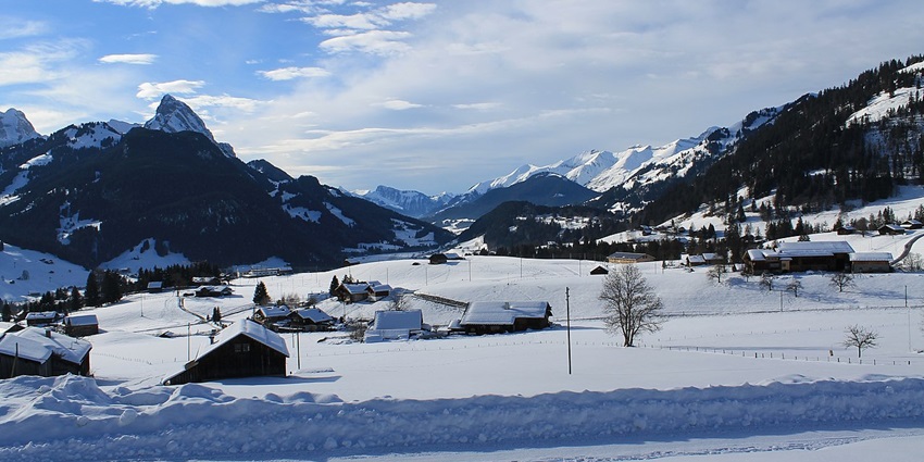 Witness snow-covered mountains, among the best things to do in Gstaad, Switzerland.