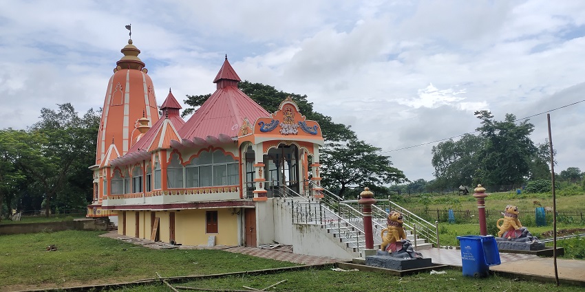 Sri Surya Pahar with unique rock structures, stairs and lush greenery, one of most peaceful places to visit in Assam in May.