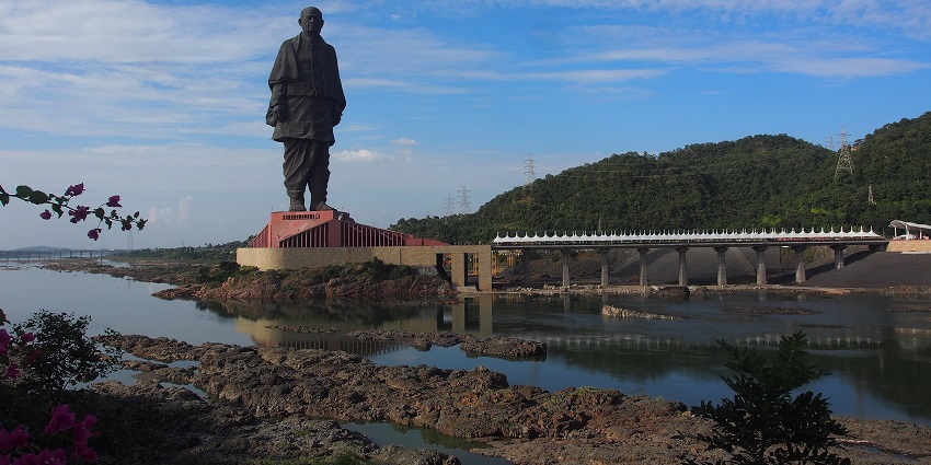 The Statue of Unity of Sardar Patel, one of the places to visit in Gujarat in February