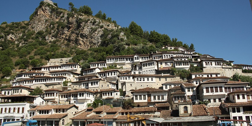 Visit Berat's historic neighbourhoods, characterised by white Ottoman houses and ancient fortresses.
