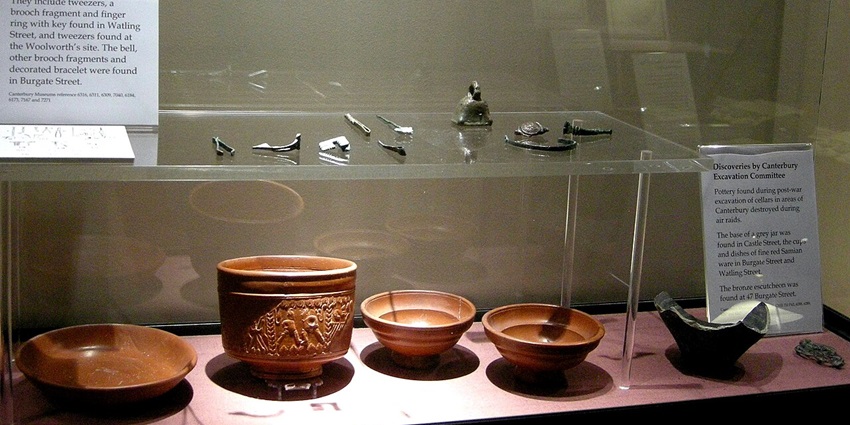 Things to do in Canterbury include exploring Roman mosaics and daily life relics beneath the city at this fascinating underground museum.