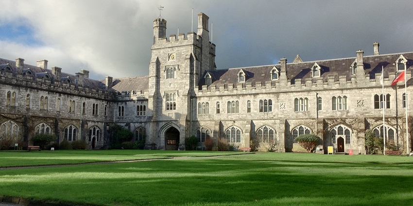 Walk among historic buildings and green spaces at University College Cork
