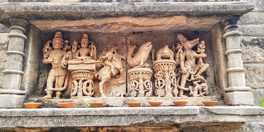 Sacred Sudh Mahadev Temple and Gouri Kund surrounded by hills and serene atmosphere