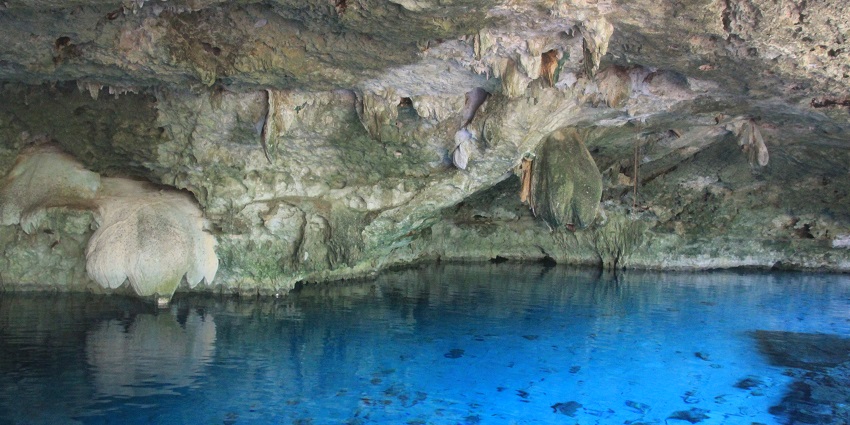 Things to do in Riviera Maya, Mexico, include snorkelling in underground cenote waters