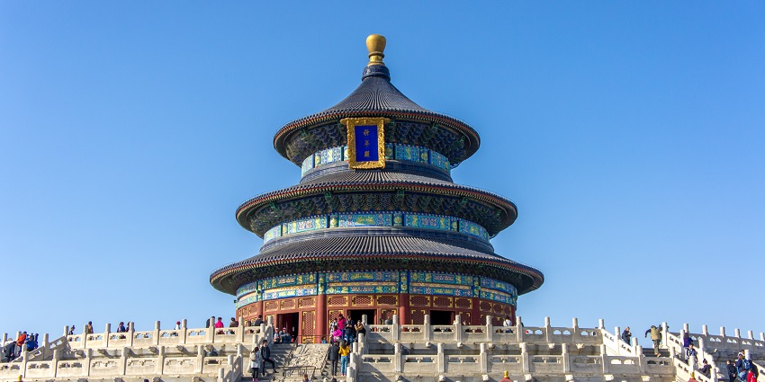 Circular Hall of Prayer in the Temple of Harvests, one of the monuments in China