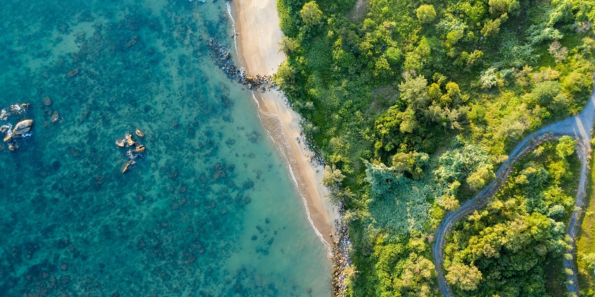 Coastal view showing beaches and clear waters, part of what is Vietnam famous for