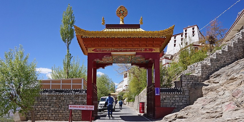 Majestic Thiksey Monastery is one of the best places to visit in Ladakh in March.