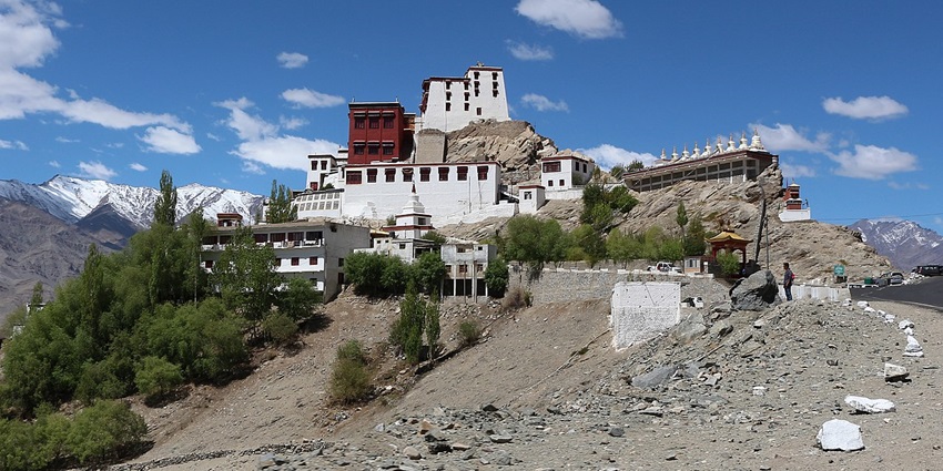 The hilltop Thiksey Monastery is one of the best places to visit in Ladakh in October.