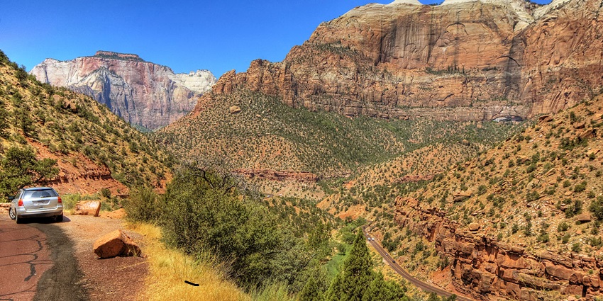 Things to do in Utah in summer include trekking through rock canyons and Zion’s towering cliffs.