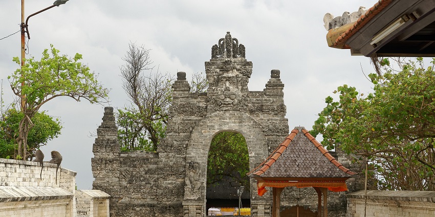 Uluwatu Temple with traditional architecture, one of the places to visit in Bali in December.