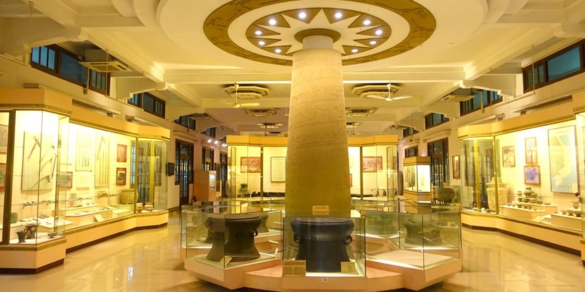 Classic interiors of the Vietnam National Museum of History, one of the most beautiful Historical Places in Hanoi