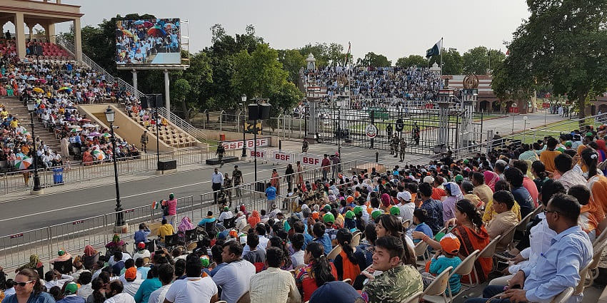 The Wagah Border in Amritsar is one of the best places to visit in Punjab in May