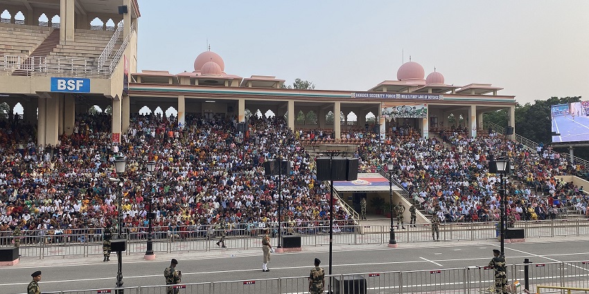 The Wagah Attari Border is one of the places to visit in Punjab in June for the ceremony