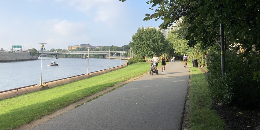 Things to do in Conshohocken include enjoying river views along the Schuylkill River Trail