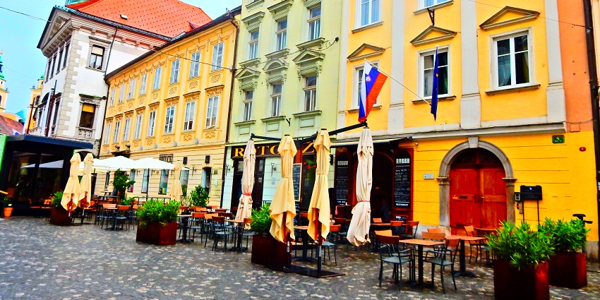 Exploring Ljubljana’s charming old town filled with colorful baroque buildings is one of the best things to do in Slovenia.