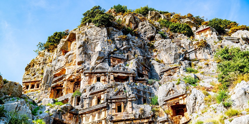 Lycian tombs, a highlight to see when asking Which is the Best Time to Visit Turkey.