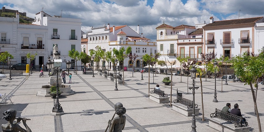Plaza Marqués de Aracena showcasing local charm and heritage among places to visit near Seville.
