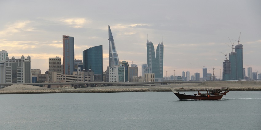 Manama Bahrain with waterfront city views, one of the scenic places to visit near Qatar.
