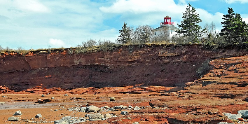Lighthouse at Burntcoat Head Park, a scenic spot among places to visit near Halifax.