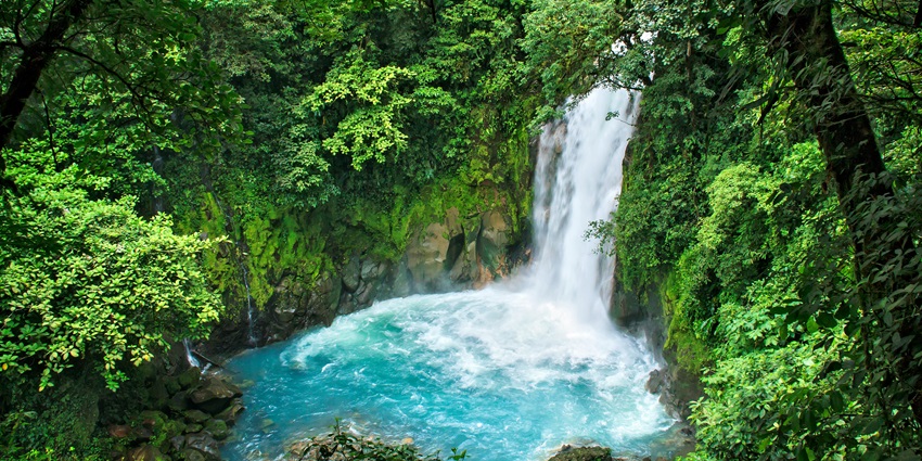 Breathtaking Celeste River Waterfall, one of the stunning places to visit near Mexico.