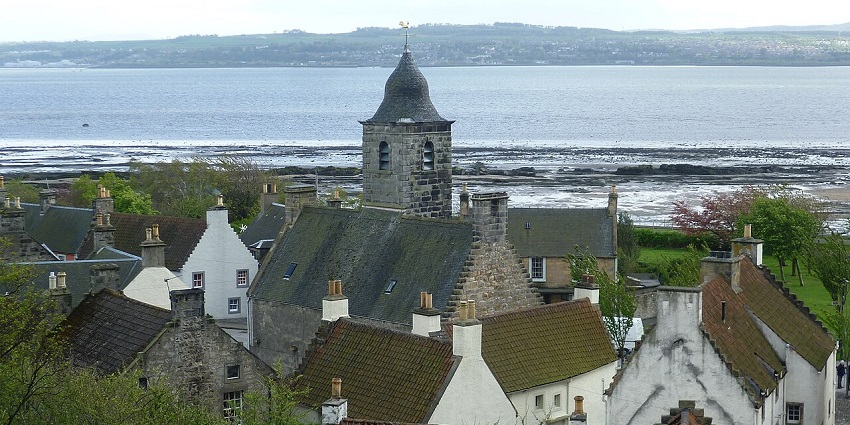 Historic Culross village in Fife, with charming buildings, amongst the top places to visit near Edinburgh.