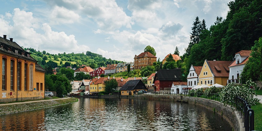 Charming South Bohemian landscapes with lakes and forests, one of the places to visit near Switzerland.