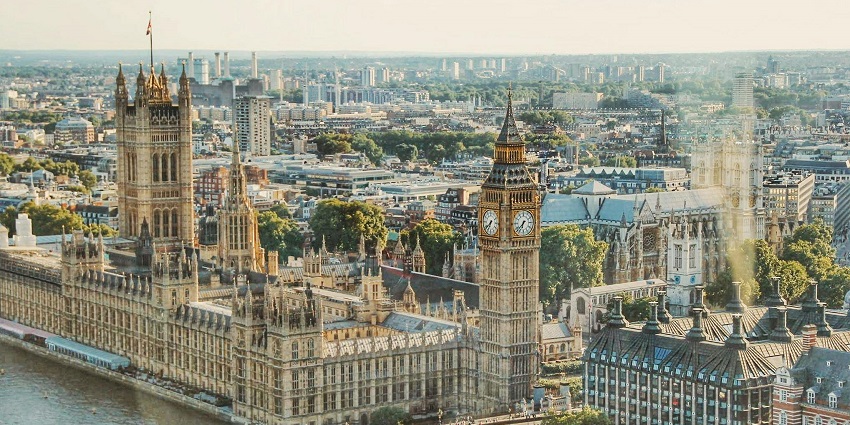 Breathtaking London skyline with historic buildings, a top places to visit near Scotland.