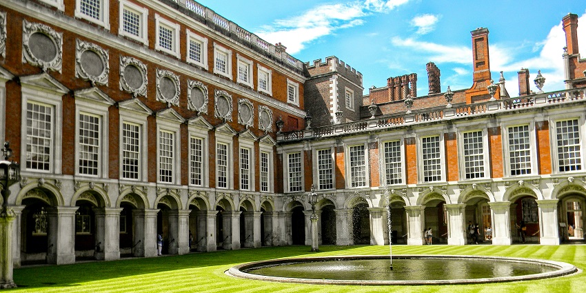 Admiring Hampton Court’s grand exterior is a memorable experience during October in London.