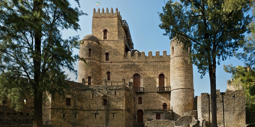 Fasiledes Castle, Ethiopia, a historic wonder among places to visit near Seychelles.

