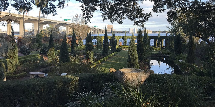 Explore the elegant Italian Garden at Cummer Museum, charming things to do in Jacksonville FL for couples.