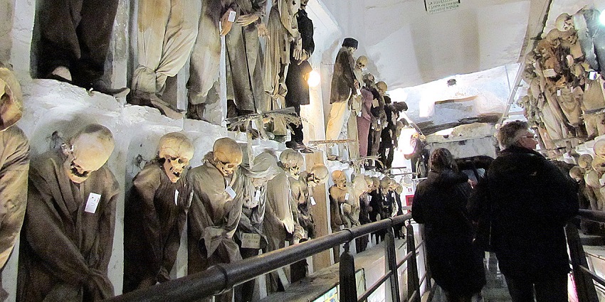 Exploring the eerie Capuchin Catacombs is one of the things to do in Palermo.
