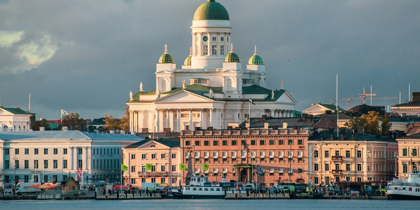 Helsinki Cathedral in Finland, a stunning landmark among places to visit near Norway.