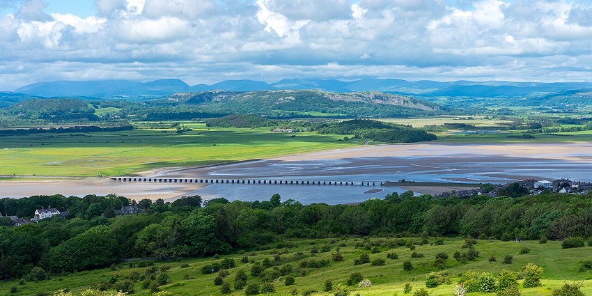 Admiring the scenic valley and railway bridge is one of the things to do in Morecambe.